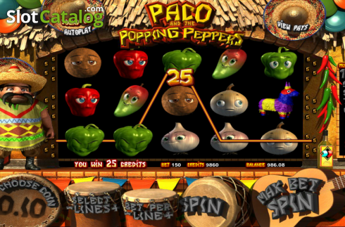 Скрин3. Paco and the Popping Peppers слот