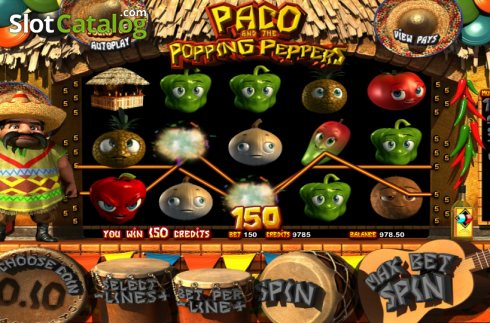 Скрин4. Paco and the Popping Peppers слот