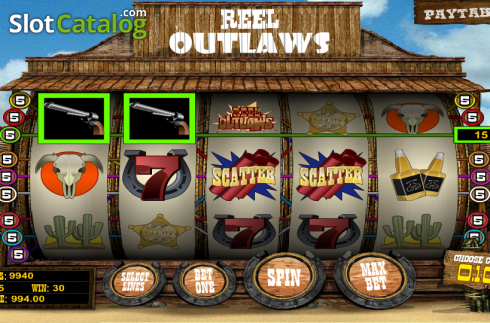Скрин3. Reel Outlaws слот