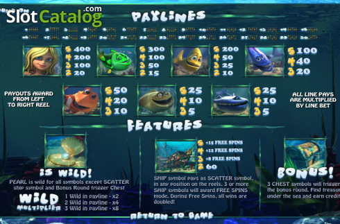 Скрин6. Under the Sea (Betsoft) слот