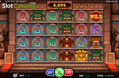 Скрин2. Lost City of Gold (Betsson Group) слот