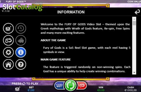 Скрин7. Fury of Gods слот