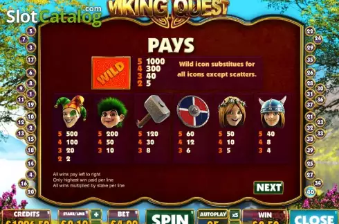 Скрин5. Viking Quest слот