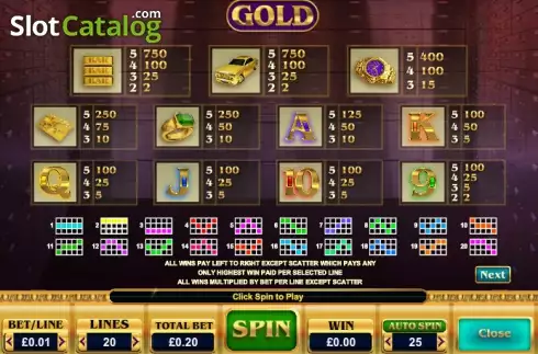 Скрин8. Gold (Big Time Gaming) слот