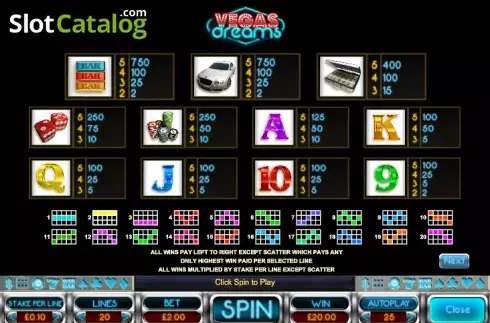 Скрин5. Vegas Dreams слот