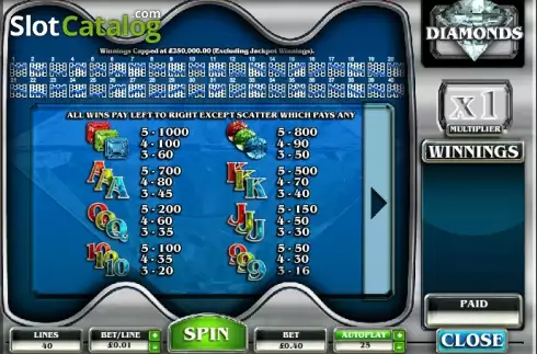 Скрин4. Diamonds (BTG) слот