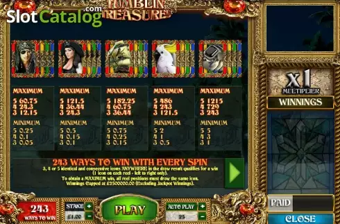 Скрин5. Tumblin' Treasures слот