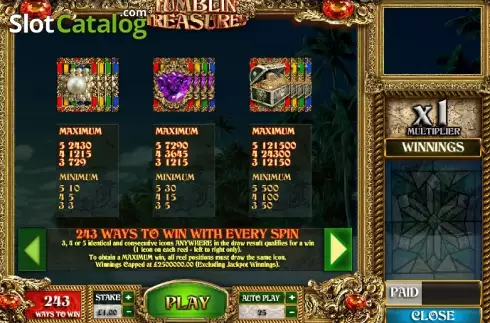 Скрин6. Tumblin' Treasures слот
