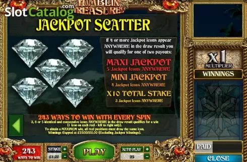 Скрин8. Tumblin' Treasures слот