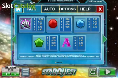 Скрин6. StarQuest слот