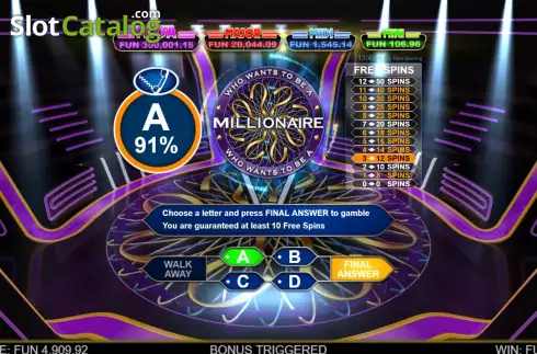 Скрин7. Who Wants To Be A Millionaire Megapays слот