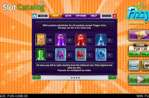 Скрин9. Fizzy Pennyslot слот