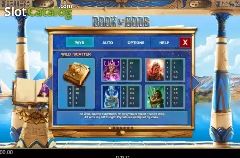 Скрин8. Book of Gods (Big Time Gaming) слот