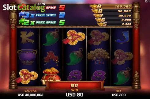 Скрин3. Oriental Treasures слот