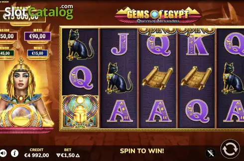 Скрин2. Gems of Egypt (Bluberi) слот