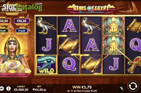 Скрин3. Gems of Egypt (Bluberi) слот