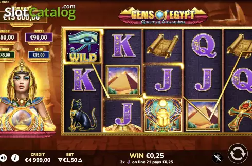 Скрин4. Gems of Egypt (Bluberi) слот