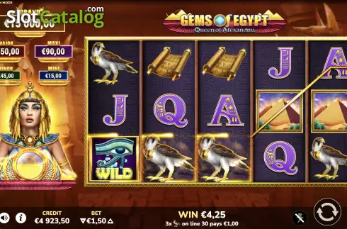 Скрин5. Gems of Egypt (Bluberi) слот