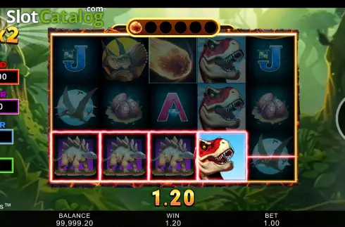 Скрин3. Tyrannosaurus Rocks слот