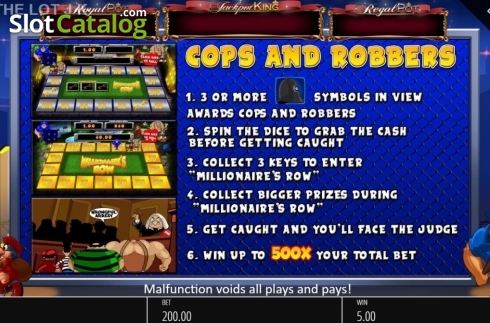 Скрин9. Cop the Lot Jackpot King слот