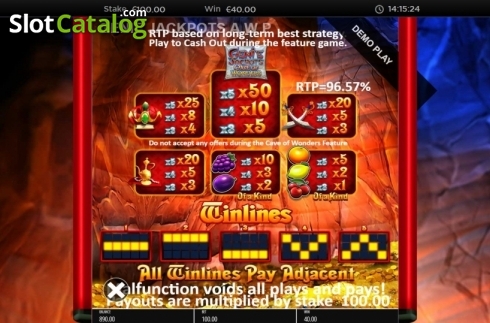 Скрин7. Genie Jackpots Cave of Wonders слот