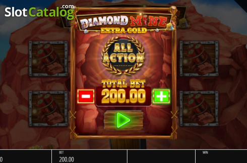 Скрин2. Diamond Mine Megaways All Action слот