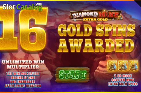 Скрин5. Diamond Mine Megaways All Action слот
