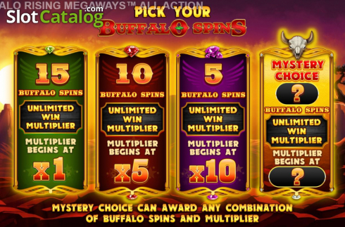 Скрин3. Buffalo Rising Megaways All Action слот