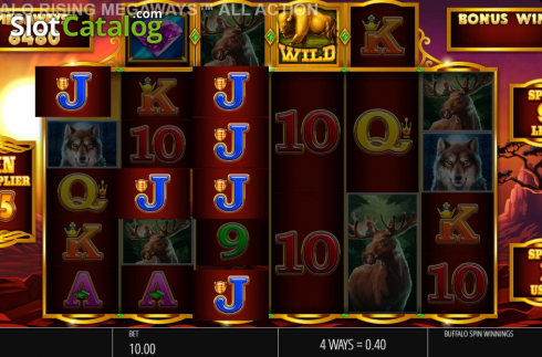 Скрин4. Buffalo Rising Megaways All Action слот