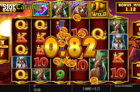 Скрин5. Buffalo Rising Megaways All Action слот