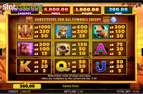 Скрин8. Rhino Rampage Lightning Spins слот
