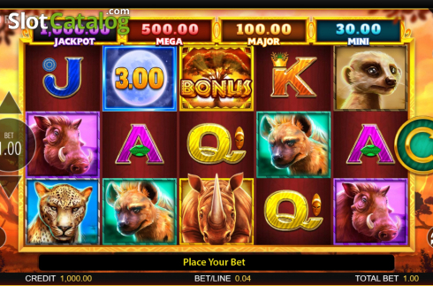 Скрин2. Rhino Rampage Lightning Spins слот