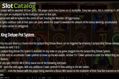 Скрин7. Wonders of Egypt Jackpot King слот