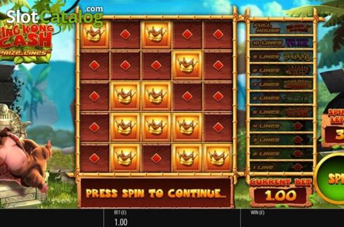Скрин2. King Kong Cash Prize Lines слот