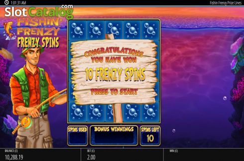 Скрин7. Fishin Frenzy Prize Lines слот