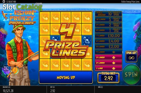 Скрин5. Fishin Frenzy Prize Lines слот