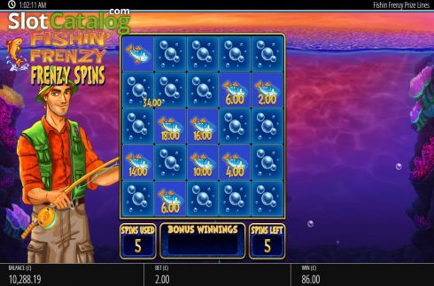 Скрин8. Fishin Frenzy Prize Lines слот