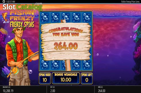Скрин9. Fishin Frenzy Prize Lines слот