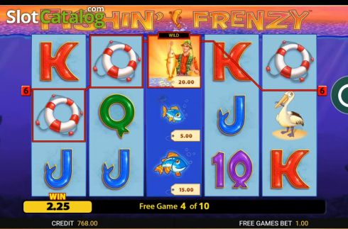Скрин8. Fishin Frenzy Power 4 Slots слот