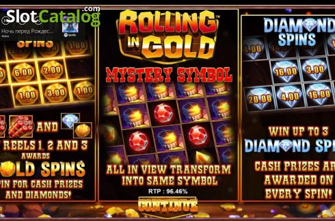 Скрин2. Rolling in Gold слот