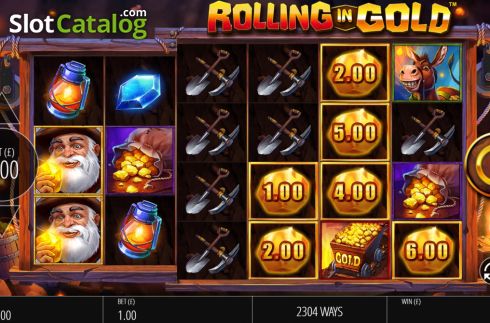 Скрин3. Rolling in Gold слот