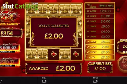 Скрин9. Jackpot King Prize Lines слот