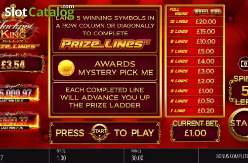 Скрин2. Jackpot King Prize Lines слот