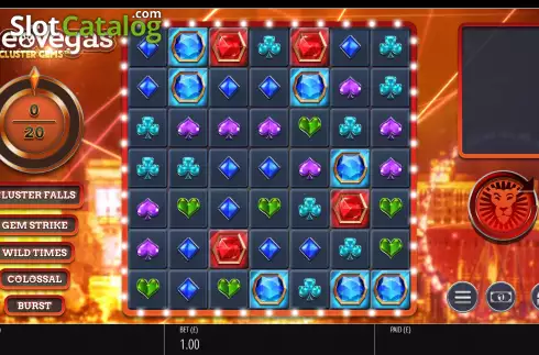 Скрин3. Leo Vegas Cluster Gems слот
