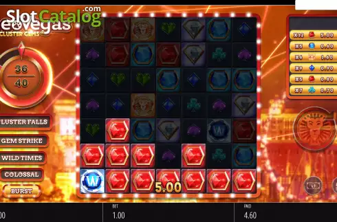 Скрин4. Leo Vegas Cluster Gems слот