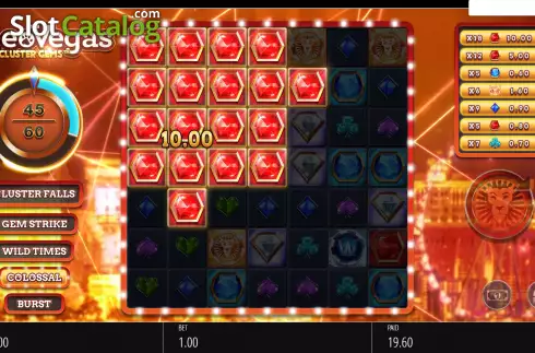 Скрин5. Leo Vegas Cluster Gems слот
