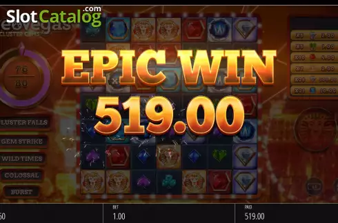 Скрин7. Leo Vegas Cluster Gems слот