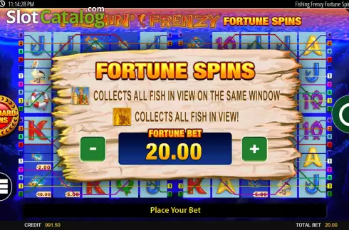 Скрин6. Fishin' Frenzy Fortune Spins слот