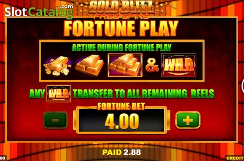 Скрин3. Gold Blitz Free Spins слот