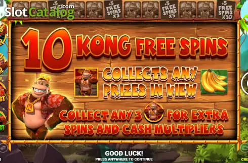 Скрин7. King Kong Cash Go Bananas слот